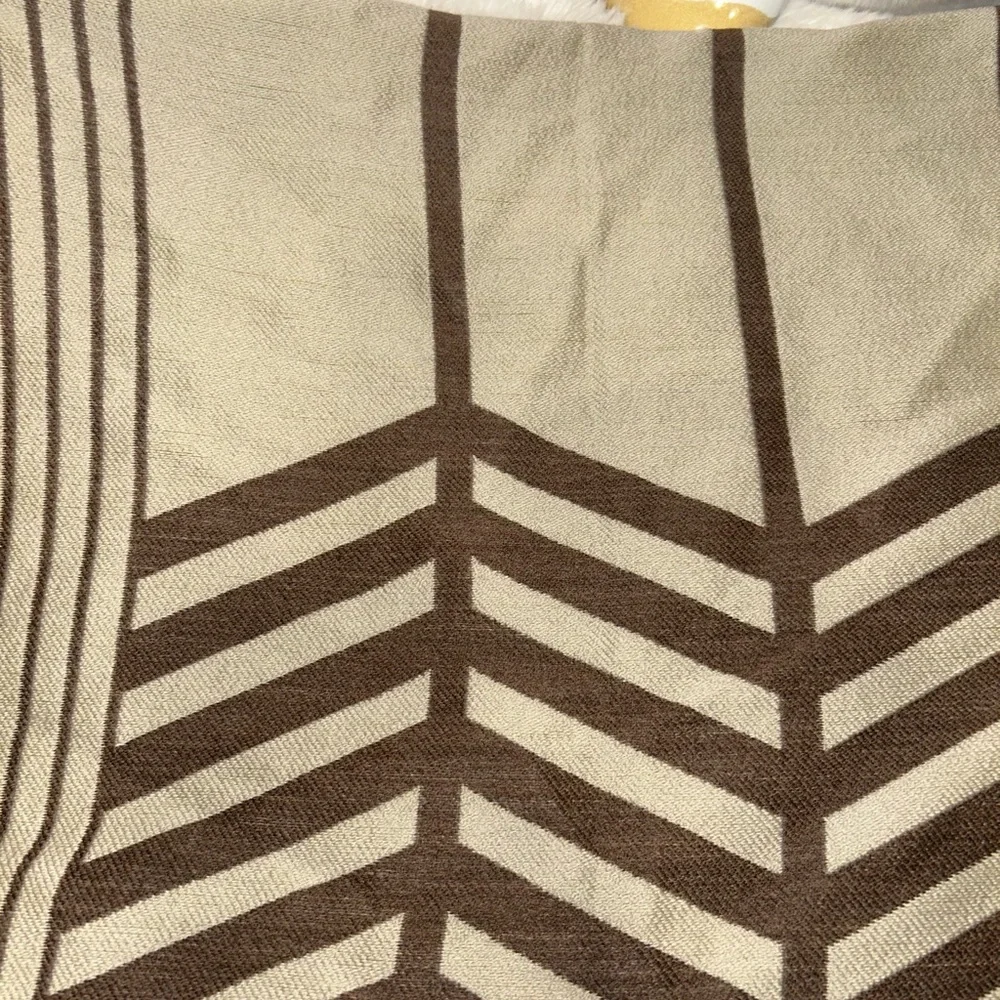 Louis Vuitton Brown & Green Chevron‎ Wool Scarf
